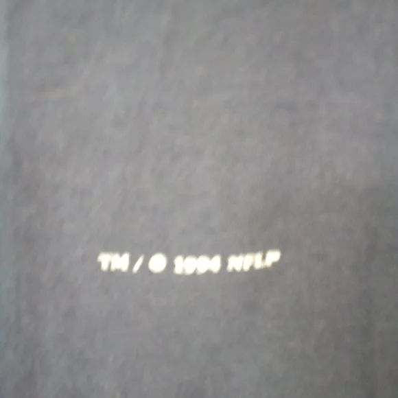 VTG 90's Nutmeg Navy Dallas Cowboys Blitz S/S Pullover Crew Neck T-Shirt Tee M - Picture 4 of 5